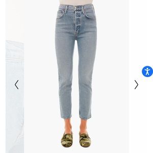 AGOLDE Riley High Rise Straight Crop